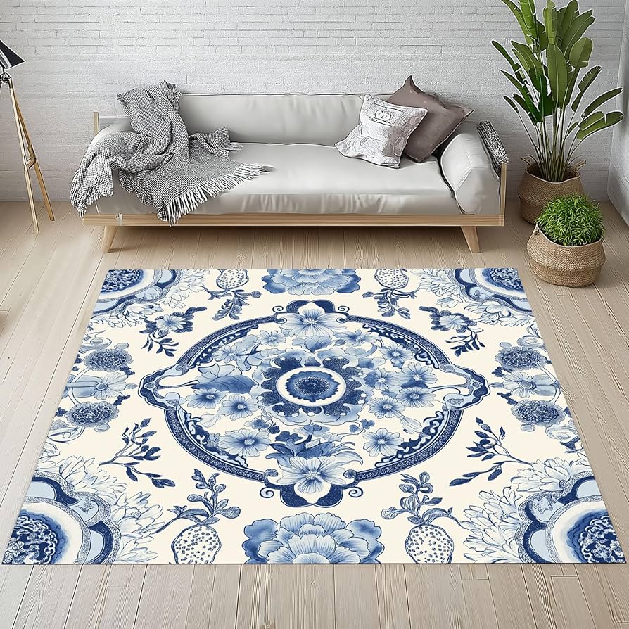 oriental flower rug carpet (120×180cm) Amazon.com: Vyvyopj Chinese Floral Area Rugs Indoor, Ethnic